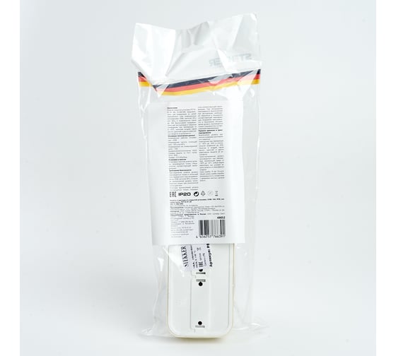 4-местная розетка STEKKER с заземляющим контактом, 250В, 16А, IP20, PST16-61-20 (RA 16-466-БЖ), слоновая кость 49052