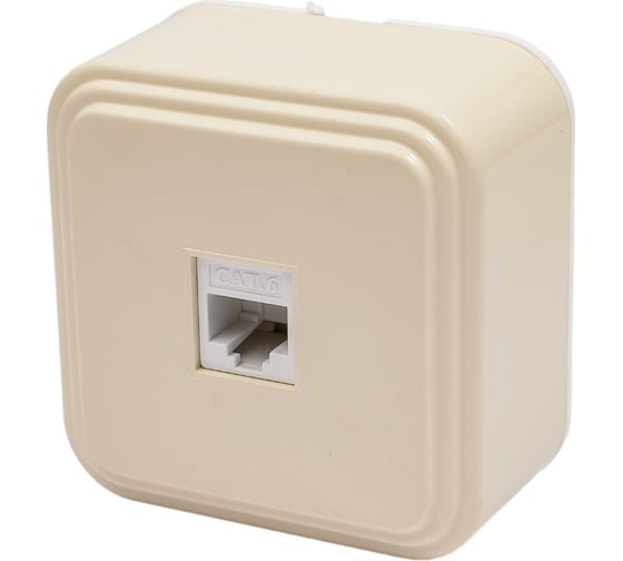 1-местная компьютерная розетка STEKKER RJ-45, PST00-21-20 (РК8-01-БЖ), слоновая кость 49062
