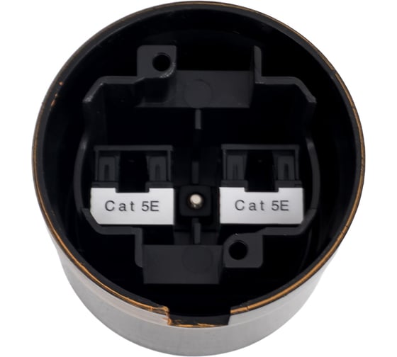 Розетка Bironi rj45 информационная двойная, пластик, цвет бронза B1-302-25