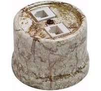 Розетка Bironi rj45 информационная двойная, керамика, цвет мрамор B1-302-09