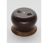 Розетка Bironi tv/r-sat оконечная фаберже, керамика, цвет коричневый B2-305-020/18