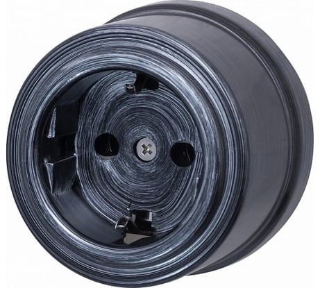 Розетка Bironi с з.к., пластик, серебряный век B1-101-11