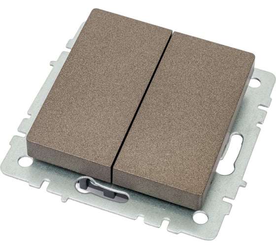 2-клавишный выключатель IEK Brite 10а вс10-2-0-бртб темная бронза BR-V20-0-10-K45