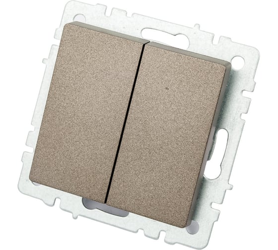 2-клавишный выключатель IEK Brite 10а вс10-2-0-бртб темная бронза BR-V20-0-10-K45