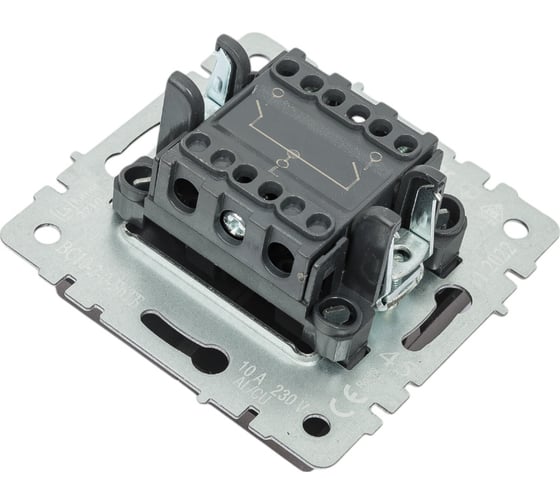 2-клавишный выключатель IEK Brite 10а вс10-2-0-бртб темная бронза BR-V20-0-10-K45