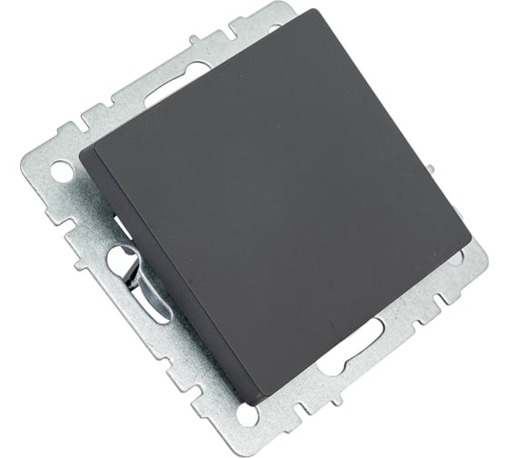 1-клавишный выключатель IEK Brite самовозвратный 10а вс10-1-4-брг графит BR-V14-0-10-K53