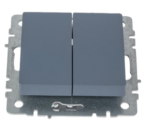 Проходной 2-клавишный выключатель IEK Brite 10а вс10-2-6-брм маренго BR-V22-0-10-K35