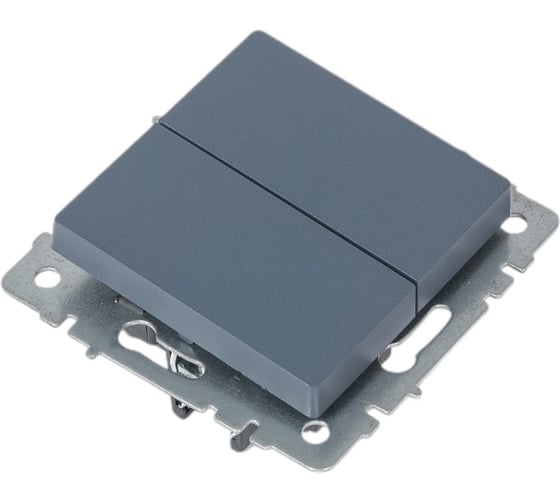 Проходной 2-клавишный выключатель IEK Brite 10а вс10-2-6-брм маренго BR-V22-0-10-K35
