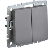 2-клавишный выключатель IEK Brite 10а вс10-2-0-брс сталь BR-V20-0-10-K46
