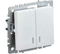 2-клавишный выключатель IEK Brite с индикацией 10а вс10-2-1-брж жемчуг BR-V20-1-10-K36