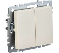 2-клавишный выключатель IEK Brite 10а вс10-2-0-бркр бежевый BR-V20-0-10-K10 24592899