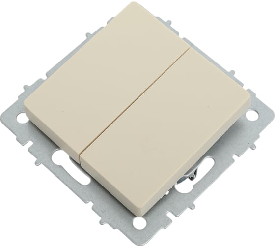 2-клавишный выключатель IEK Brite 10а вс10-2-0-бркр бежевый BR-V20-0-10-K10