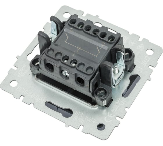 2-клавишный выключатель IEK Brite 10а вс10-2-0-брм маренго BR-V20-0-10-K35