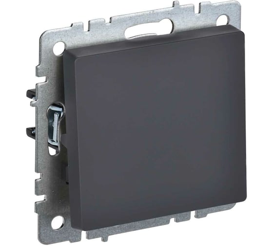 Проходной 1-клавишный выключатель IEK Brite 10а вс10-1-6-брг графит BR-V12-0-10-K53