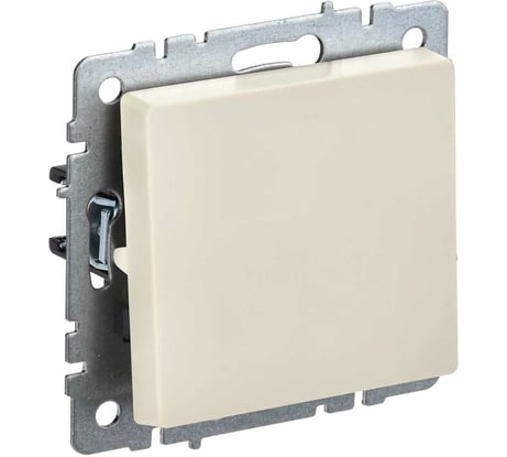 Проходной 1-клавишный выключатель IEK Brite 10а вс10-1-6-бркр бежевый BR-V12-0-10-K10