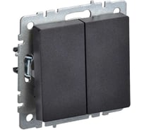 2-клавишный выключатель IEK Brite 10а вс10-2-0-брч черный BR-V20-0-10-K02 24592743