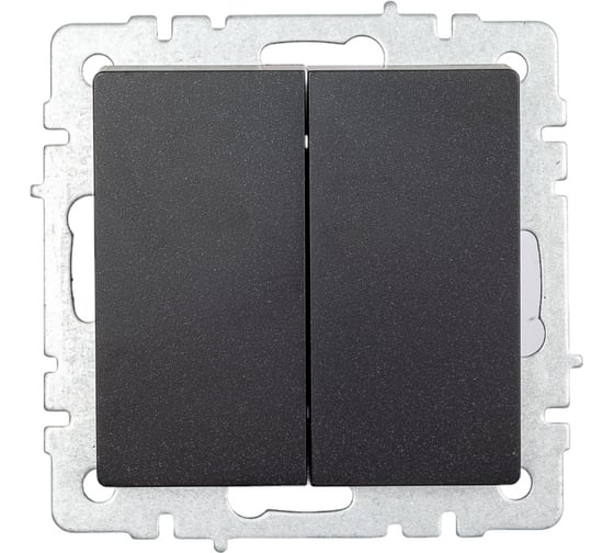 2-клавишный выключатель IEK Brite 10а вс10-2-0-брч черный BR-V20-0-10-K02