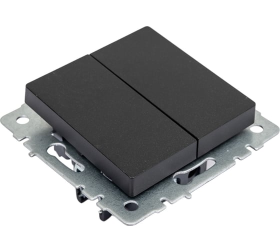 2-клавишный выключатель IEK Brite 10а вс10-2-0-брч черный BR-V20-0-10-K02