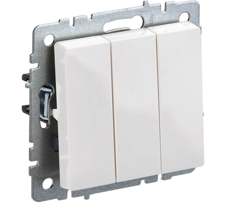 3-клавишный выключатель IEK Brite 10а вс10-3-0-брб белый BR-V30-0-10-K01