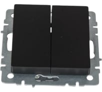 Проходной 2-клавишный выключатель IEK Brite 10а вс10-2-6-брч черный BR-V22-0-10-K02