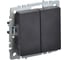 Проходной 2-клавишный выключатель IEK Brite 10а вс10-2-6-брч черный BR-V22-0-10-K02 3