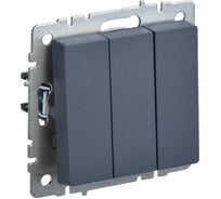 3-клавишный выключатель IEK Brite 10а вс10-3-0-брм маренго BR-V30-0-10-K35