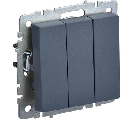 3-клавишный выключатель IEK Brite 10а вс10-3-0-брм маренго BR-V30-0-10-K35