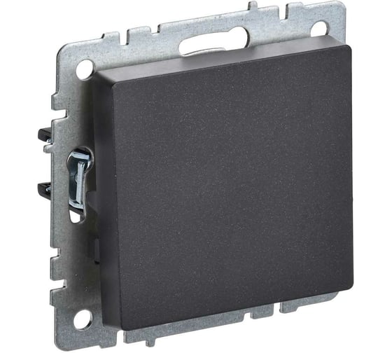 Проходной 1-клавишный выключатель IEK Brite 10а вс10-1-6-брч черный BR-V12-0-10-K02