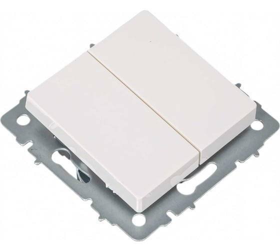 2-клавишный выключатель IEK Brite 10а вс10-2-0-брб белый BR-V20-0-10-K01