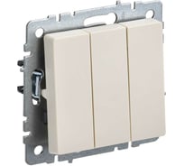 3-клавишный выключатель IEK Brite 10а вс10-3-0-бркр бежевый BR-V30-0-10-K10 24591201