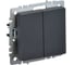 2-клавишный выключатель IEK Brite 10а вс10-2-0-брг графит BR-V20-0-10-K53 1