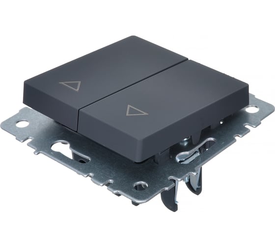 Выключатель IEK Brite жалюзи 10а вс10-1-5-брг графит BR-V15-0-10-K53