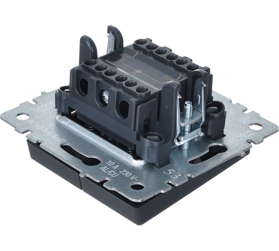 Выключатель IEK Brite жалюзи 10а вс10-1-5-брг графит BR-V15-0-10-K53