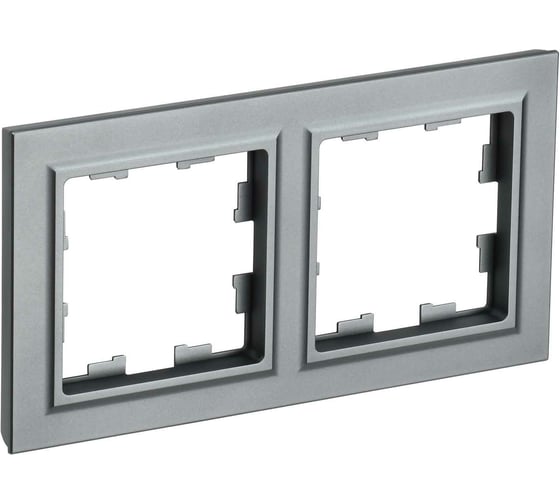 2-местная рамка IEK Brite ру-2-брс сталь BR-M22-K46