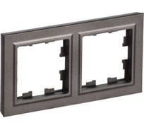 2-местная рамка IEK Brite ip44 ру-2-бртб-44 темная бронза BR-M22-44-K45