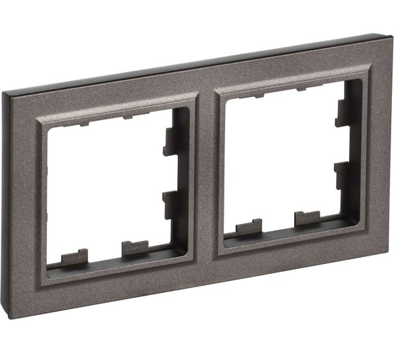 2-местная рамка IEK Brite ip44 ру-2-бртб-44 темная бронза BR-M22-44-K45 1