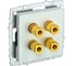 4-местная аудиорозетка IEK Brite ра10-брж жемчуг BR-S40-K36 1