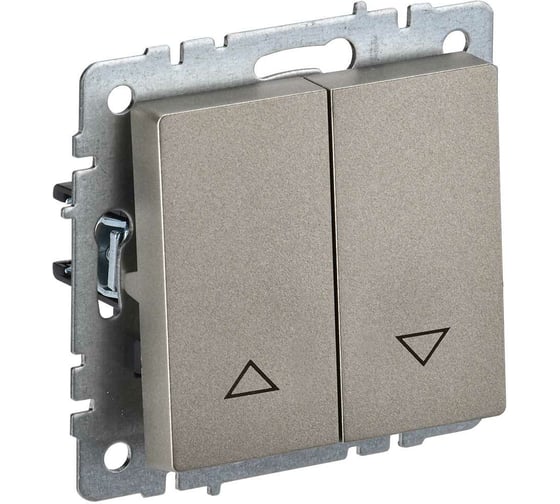 Выключатель IEK Brite жалюзи 10а вс10-1-5-брш шампань BR-V15-0-10-K37
