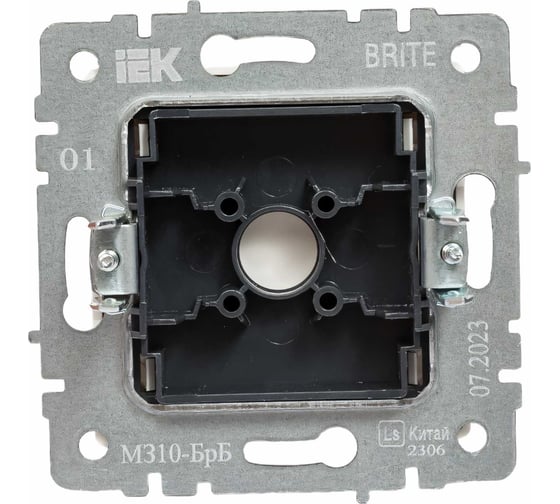 Заглушка с суппортом IEK Brite мз10-брб белый BR-PL10-K01