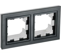 2-местная рамка IEK Brite ip44 ру-2-брч-44 черный BR-M22-44-K02