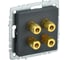 4-местная аудиорозетка IEK Brite ра10-брг графит BR-S40-K53 1