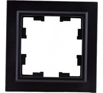 1-местная рамка IEK Brite ip44 ру-1-брч-44 черный BR-M12-44-K02