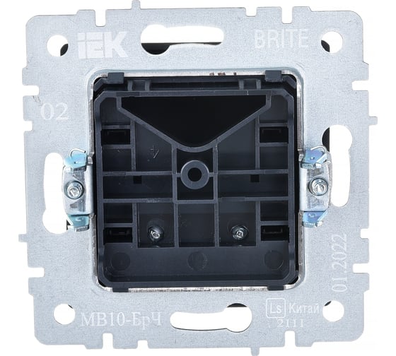 Вывод кабеля IEK Brite мв10-брч черный BR-VK10-0-K02