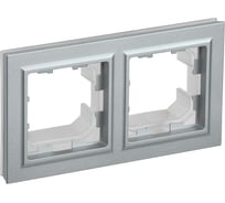 2-местная рамка IEK Brite ip44 ру-2-бра-44 алюминий BR-M22-44-K47