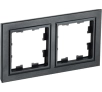 2-местная рамка IEK Brite ру-2-брч черный BR-M22-K02