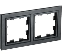 2-местная рамка IEK Brite ру-2-брч черный BR-M22-K02