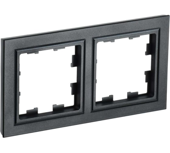 2-местная рамка IEK Brite ру-2-брч черный BR-M22-K02