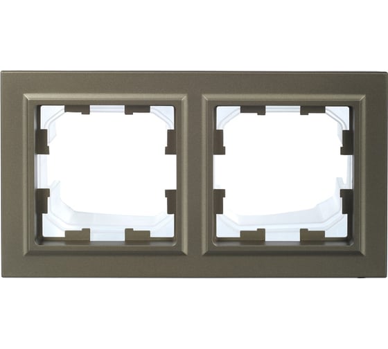 2-местная рамка IEK Brite ip44 ру-2-брш-44 шампань BR-M22-44-K37