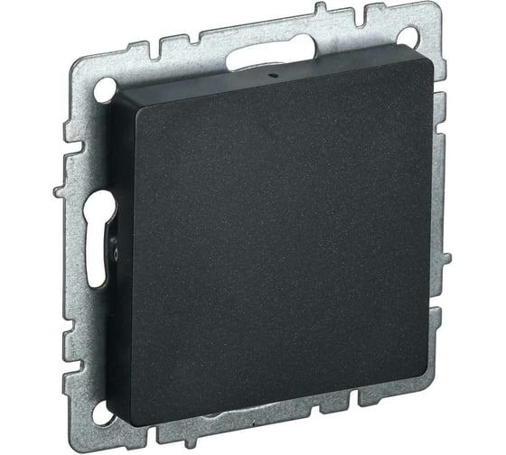 Заглушка с суппортом IEK Brite мз10-брч черный BR-PL10-K02
