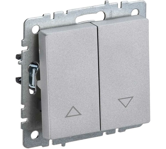 Выключатель жалюзи IEK Brite 10а вс10-1-5-бра алюминий BR-V15-0-10-K47 1